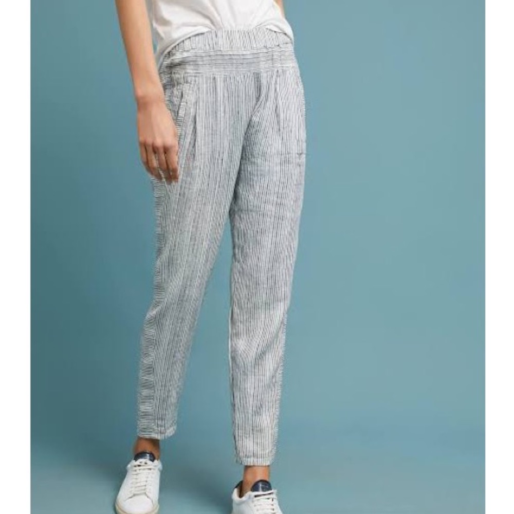 Anthropologie Striped Linen Pants - Picture 4 of 12